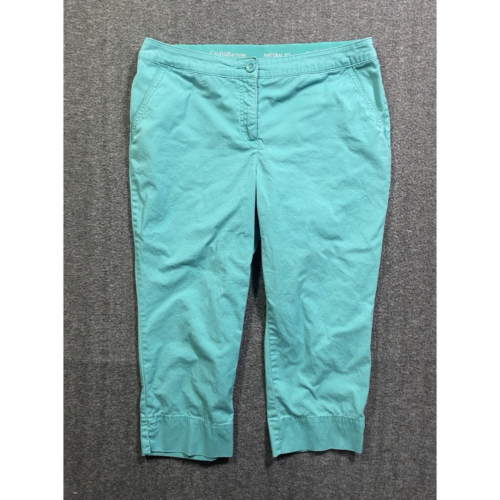 Croft & Barrow Stretch Breathable Cotton Cropped/Capri Pants Size 12